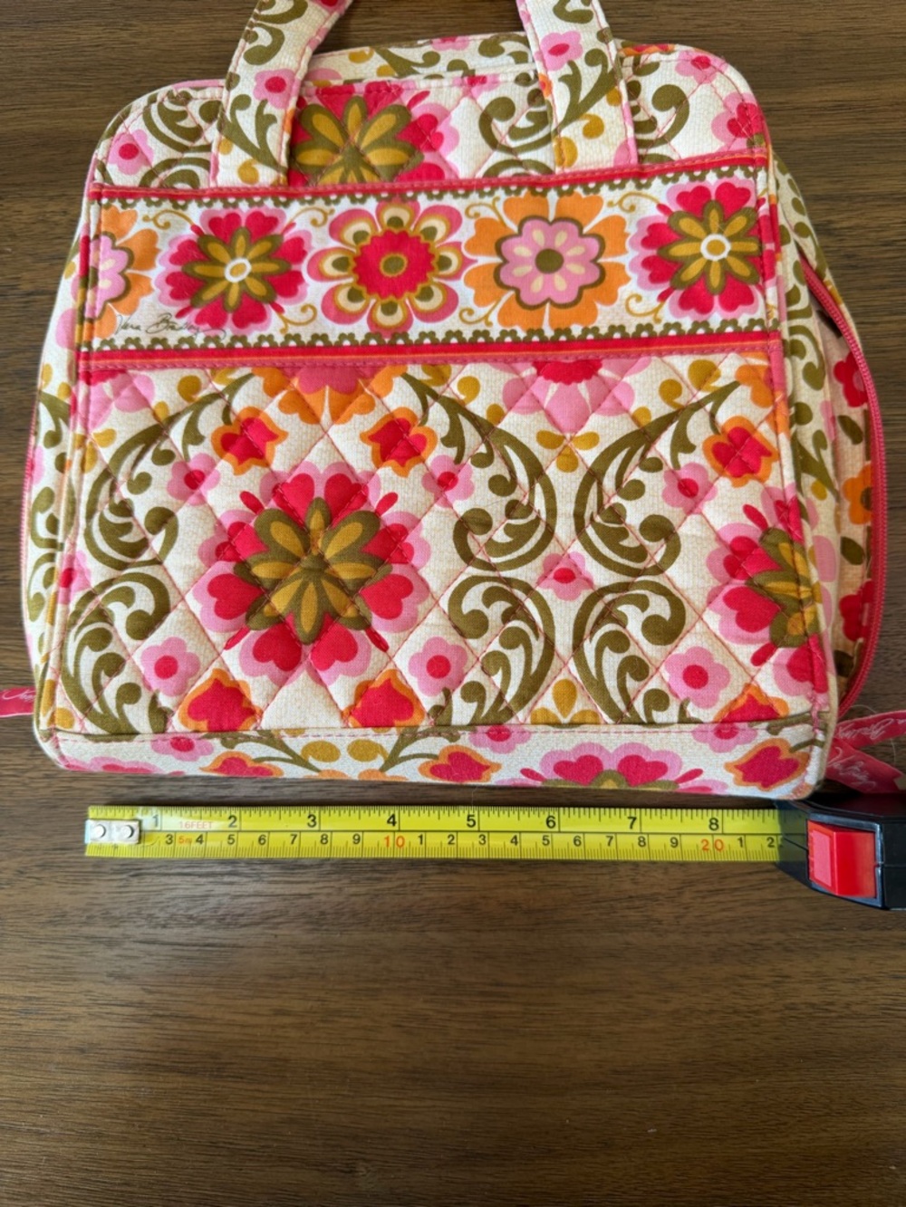 Vera Bradley Small Travel Organizer Toiletry Cosmetic Case Floral Quilted - Picture 4 of 8